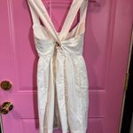 Free People  White Linen Blend Button-Front Mini Dress size 0 Photo 3