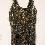 Swimsuits For All Black & Gold Plus Size One Piece Swimsuit Dress Size 28 NEW Photo 4