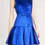 Ted Baker  Velvet royal blue bow maryann‎ dress size 12 party homecoming wedding Photo 0