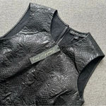 Elizabeth and James Brocade Yumi Peplum Black Tank Top Small NWT Photo 4