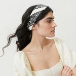 Urban Outfitters White Black Paisley Cotton Bandana Photo 1