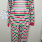 NTM: Pajamaramas Striped Waffle Knit Pajama Set Top & Drawstring Pants Sz M NWT Red Size M Photo 0