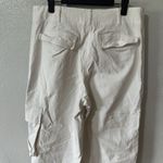 Aritzia Wilfred Free Cargo Pants Size 12 Ivory Cream Wide Leg High Rise Pockets Photo 4