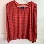 Oakley  Red & Gray Striped Back Bay Long Sleeve Shirt Photo 0