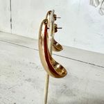 Anthropologie Gold Plated Long Water Drop Statement Stud Earrings Gold w/ Secure Back Closure Photo 2