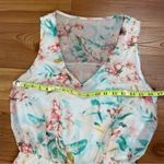 Bisou Bisou  Floral Drop Waist Sleeveless Mini Pastel Floral Dress size 6 V-Neck Photo 7