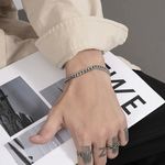 Link Chain Bracelet for Men Women Streetwear Unisex Style Silver Photo 0