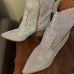 Buckle Beast Silver Glitter Heeled Boots Photo 0