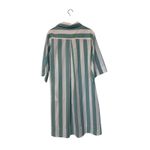 Lake x Atlantic Pacific Marnie Caftan Azure Stripe Night Shirt Dress Cotton Blue Size XL Photo 3