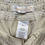 Westport NEW Tan Khaki Linen Drawstring High Waist Cropped Pants Size 8 Photo 5
