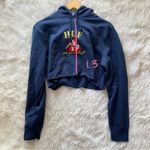 HUF See You in Hell cropped navy sweatshirt Photo 3