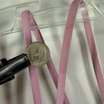 Pink Victoria’s secret unlined triangle top silver metallic purple bralette size Photo 2