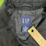 Gap Vintage  Coat Women LG Lightweight Black Button Up Business Casual Dress Y2K Photo 2