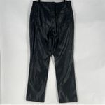 Judy Blue ‎ Faux Leather Black Tummy Control High Rise Straight Leg Pants Size 32 Photo 2