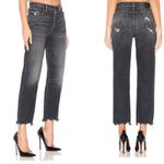 Mother Superior The Saint Chew Gray Straight Leg Cropped Raw Hem Jeans Size 25 Photo 1