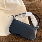 BY FAR Black Patent Leather Mini Rachel Handbag Photo 4