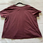 Nike  Womens Metallic Gold Graphics Brown Long Sleeve Tee T-Shirt Medium Photo 4