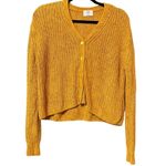 Wilfred  Aritzia Orange Chunky Knit Boxy Fit Cardigan Sweater Button Down XXS Photo 0