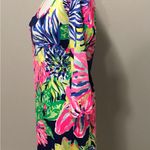 Lilly Pulitzer Kenzie Resort Navy Travelers Palm Pima Cotton Shift Dress Photo 7