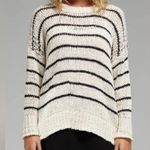 IRO  Odessa Striped Black Loose White Sweater size medium Photo 3