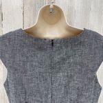 Saint Tropez West Career Dress Women 8 Gray 100% Linen Cap Sleeve Zip Back Lined Photo 3