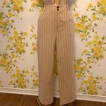 Pinstripe pants and crop top matching set two piece pant set size M Tan Size M Photo 4