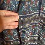 Wall Flower  Blue Floral Semi Sheer Lace Button Up Blouse Size XL Photo 4