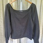 Rebecca Minkoff  Women's Ariel Square Neck Puff Balloon Sleeve Sweatshirt L Photo 1