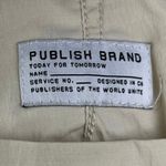 Publish Brand Cream Elastic Waist Pull On Parachute Windbreaker Jogger Pants L Size L Photo 4