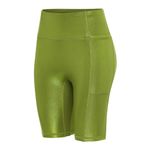 NWT Crowned Athletics Kim Probable Biker Shorts Medium Green Photo 4
