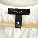 AQUA  x BLOOMINGDALE'S | Ruffle Eyelet Collar Flutter Sleeve White Cotton | Large Photo 5