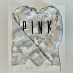 PINK - Victoria's Secret PINK Everyday Lounge Perfect Zip-Up Hoodie Lt Grey Camo Size M Photo 13