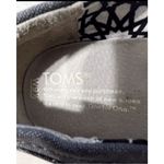 Toms Shoes Women Size 6.5 Grey Canvas Peep Toe Slip On Espadrille Wedges Pumps Photo 7