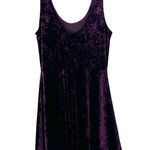 Lush Clothing Lush retro grunge round neck sleeveless crushed velvet fit & flare Dress M Photo 1