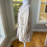 Vera Wang Simply Vera  Light Khaki Drawstring Utility Trench Coat Jacket Large Photo 1