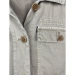 J.Crew Women’s Tan 100% Cotton Button Front Safari Crop Distress Utility Jacket Photo 5