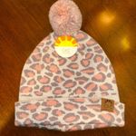 C&C California pink and gray cheetah print beanie Photo 0