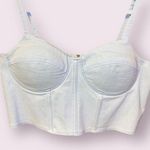 Say What? Say What Light Blue Washed Denim Corset - size medium Photo 0
