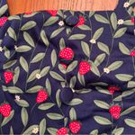 COLLECTIF‎ Olympia Square Neck Belted Strawberry Vine Jumpsuit Size Small (6) Blue Photo 10