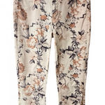 Paige  Floral Ankle & Cropped Jeans - Cream and Orange Photo 0