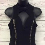 San Joy Sans Joy black cutout mini dress Women’s Size M Medium Party Club Photo 2