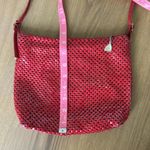 Whiting & Davis Vintage Whiting & David Red Mesh Crossbody Bag Gold Accents Sailboat Heart Charm Photo 8