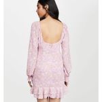 Likely NEW  Lyssa Pink Ruffled Floral Print Puff Sleeve Notch Mini Dress‎ Size 2 Photo 1