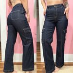 River Island  Denim Specialist Straight Wide Leg Cargo  Jeans Photo 1