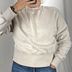 Varley Womens Eton Sweat Side Zip Sweatshirt Size S Cream Peached Sweat Photo 0