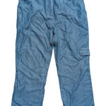 Charter Club 🆕  Womens 10 Chambray‎ Crop Pants Jeans Tencel Cargo Capri NWT Photo 0