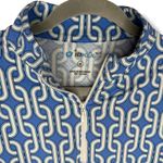 IBKUL Womens Geometric Print Long Sleeve 1/4 Zip Golf Pullover Top M Blue White Size undefined Photo 3