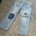 Old Navy Vintage Patchwork Denim Capri Jeans Size 2 Photo 0