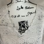 D & Co Crotchet Knitted Long Sleeve Coverup Shirt White Small Photo 4