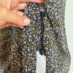 ASTR the Label Black Yellow Floral Ditsy Ruched Puff Sleeve Mini Dress Women’s M Photo 8